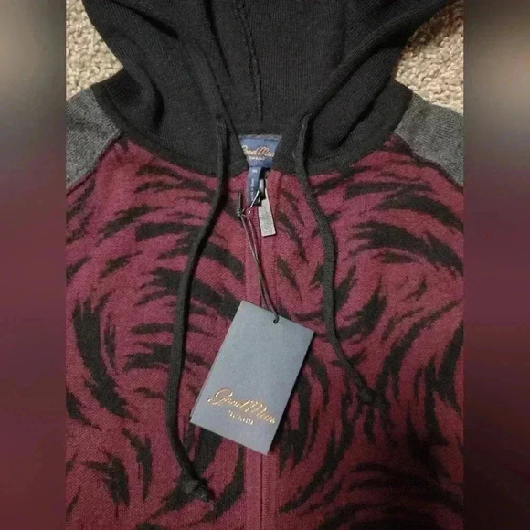 Good Man Brand Merino Wool Hooded zip up sweater NWT - Picture 6 of 7